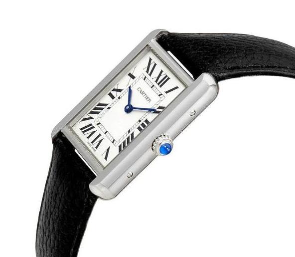 The simple timepiece maintains all the iconic features of Cartier.